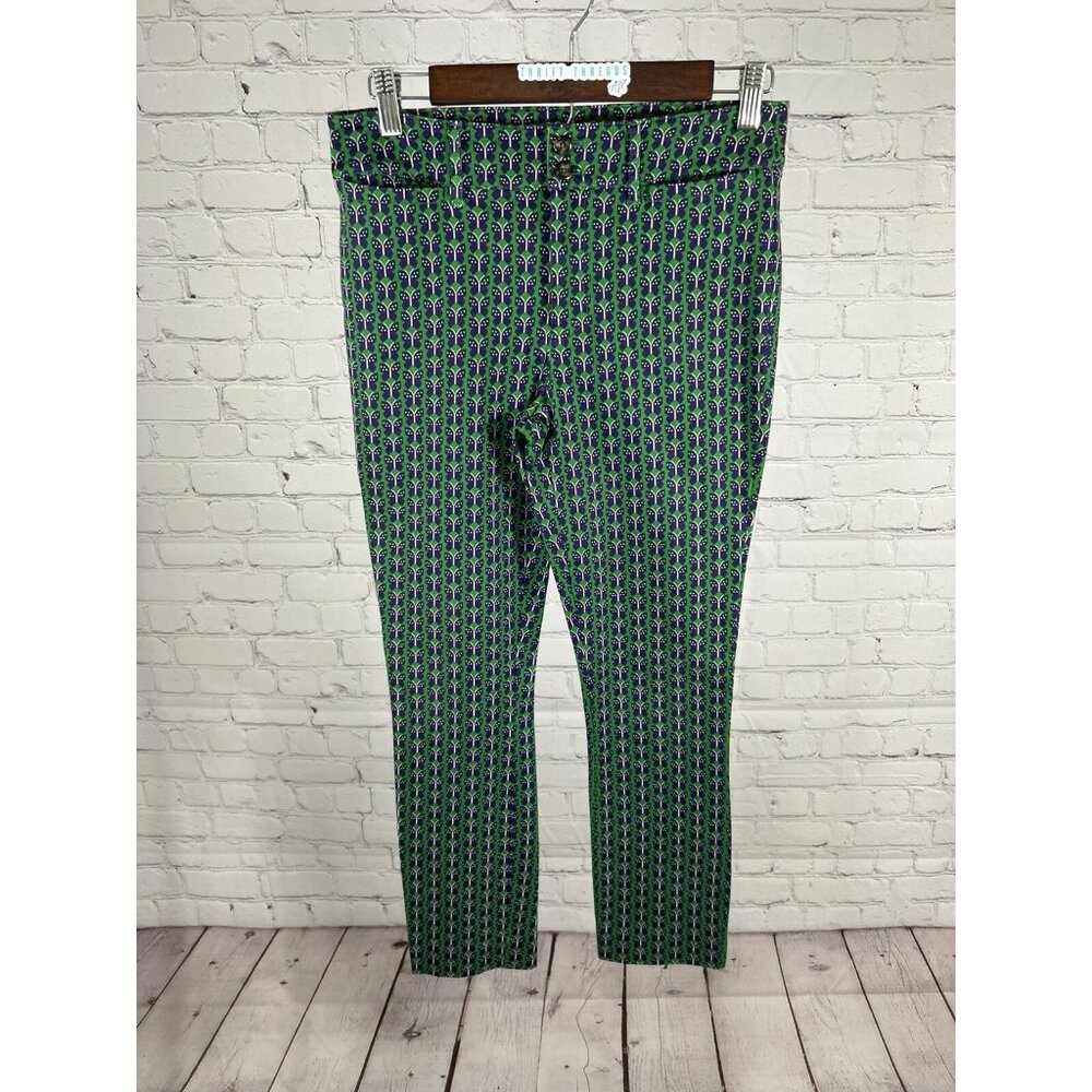 Anthropologie The Essential Slim Trousers Crop Ankle Butterflies 4 (30 x 26)